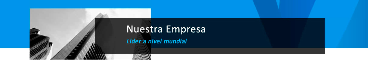 Nuestra Empresa, Líder a nivel mundial